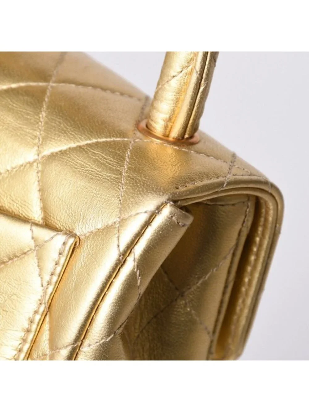 Chanel Quilted Parent Child Mini Bag Gold